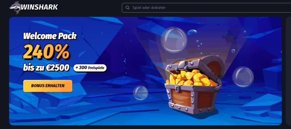 Winshark Casino Webseite